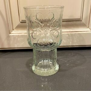 Vintage Libbey Clear Country Garden Daisy Juice Glass